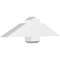 Ekena Millwork Eugene Architectural Grade PVC Gable Bracket, 36"W x 9"H x 4"D x 6"F, 6/12 Pitch GBP036X09X0406EUG00 - alternate 1